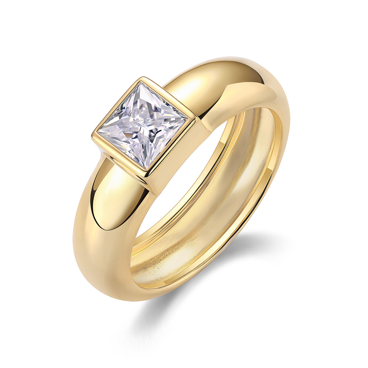 STRAZIA-Anello Champagne - A Luxurious Top-quality Moissanite, S925 Silver-plated Platinum