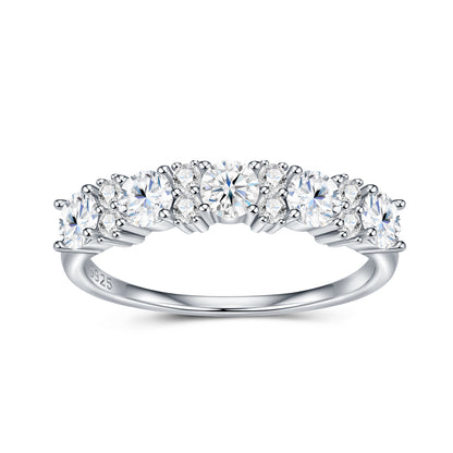 STRAZIA- Anello "RINASCERE"semi veretta in argento S925 placcato platino