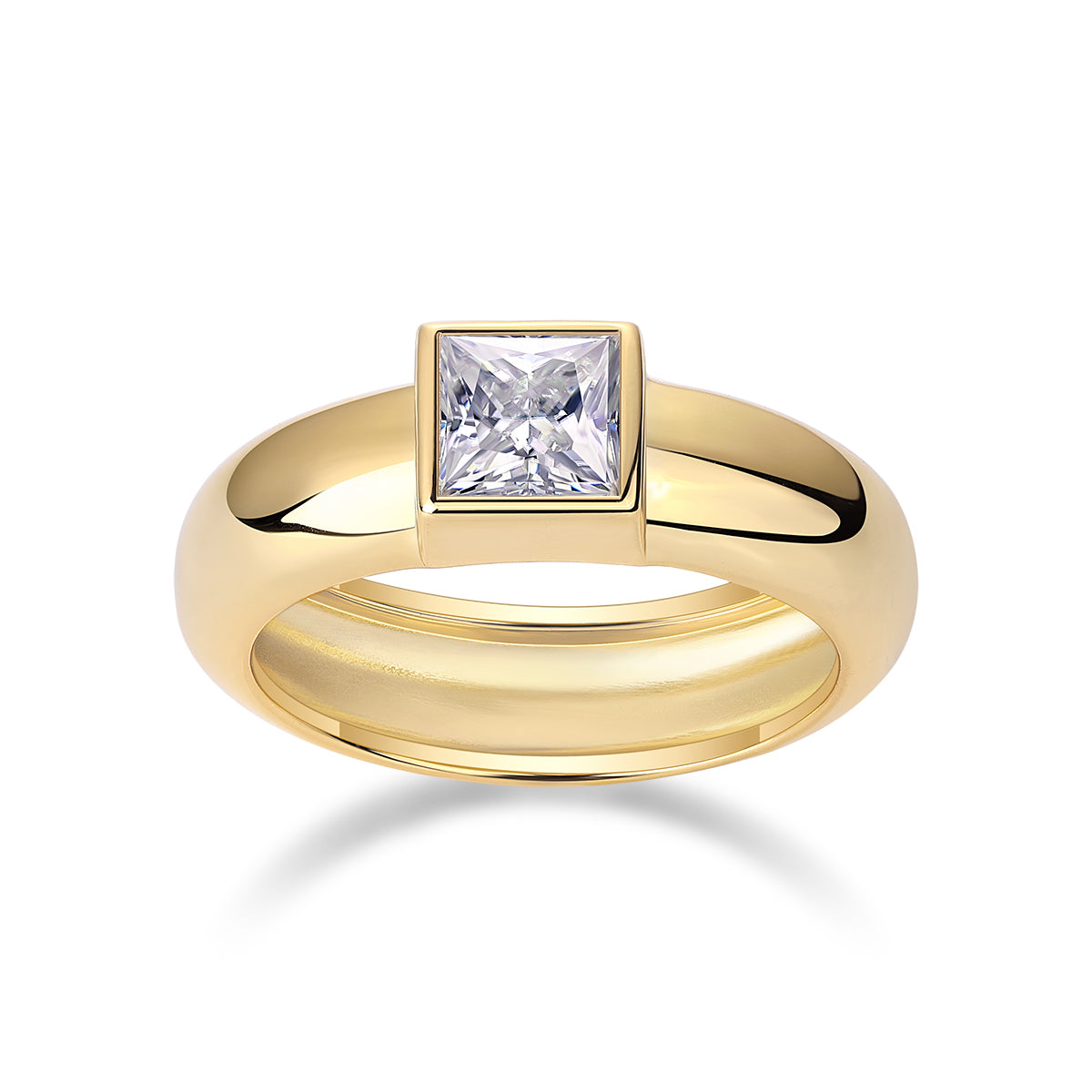 STRAZIA-Anello Champagne - A Luxurious Top-quality Moissanite, S925 Silver-plated Platinum