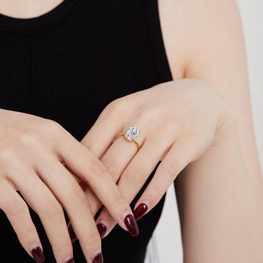 STRAZIA® - Anello ''VERITY'' in Argento S925 Placcato Oro 18K – Eleganza e Raffinatezza