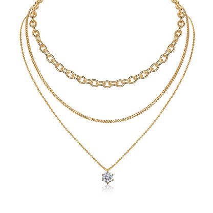 STRAZIA Teresa – Collana Moissanite 2 Carati in Argento S925 Placcato Oro 18k