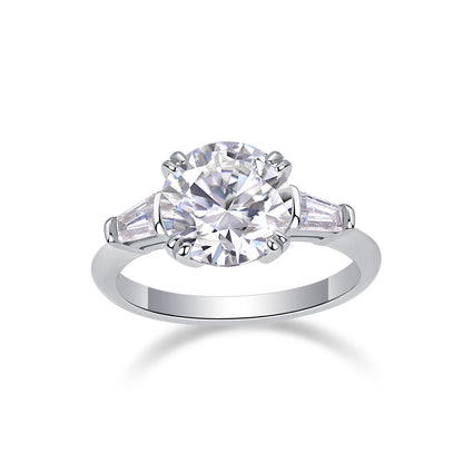 STRAZIA-The Glorious Path -Top-quality Octagonal Moissanite S925 In Silver And Platinum-plated