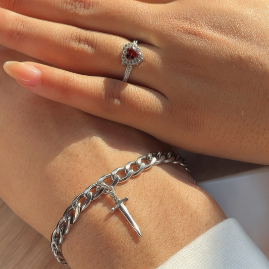 STRAZIA® Sword-Heart Bracciale & Anello (best seller)