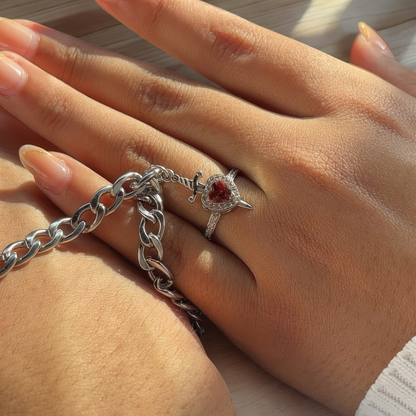 STRAZIA® Sword-Heart Bracciale & Anello (best seller)