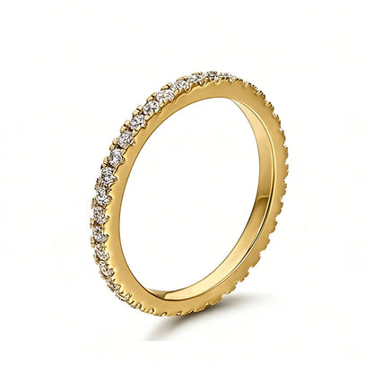 STRAZIA - Eternity Moissanite Ring 925 Sterling "BEST SELLER 2026"