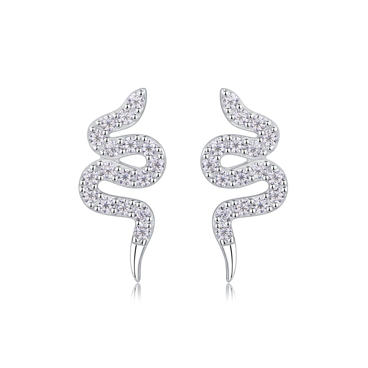 STRAZIA – Orecchini "Medusa" Intrecciato in Argento S925 con Moissanite