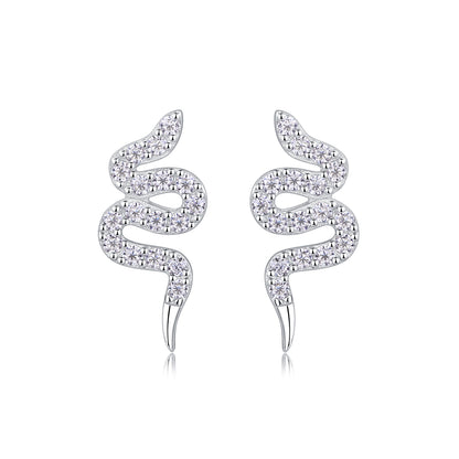 STRAZIA – Orecchini "Medusa" Intrecciato in Argento S925 con Moissanite