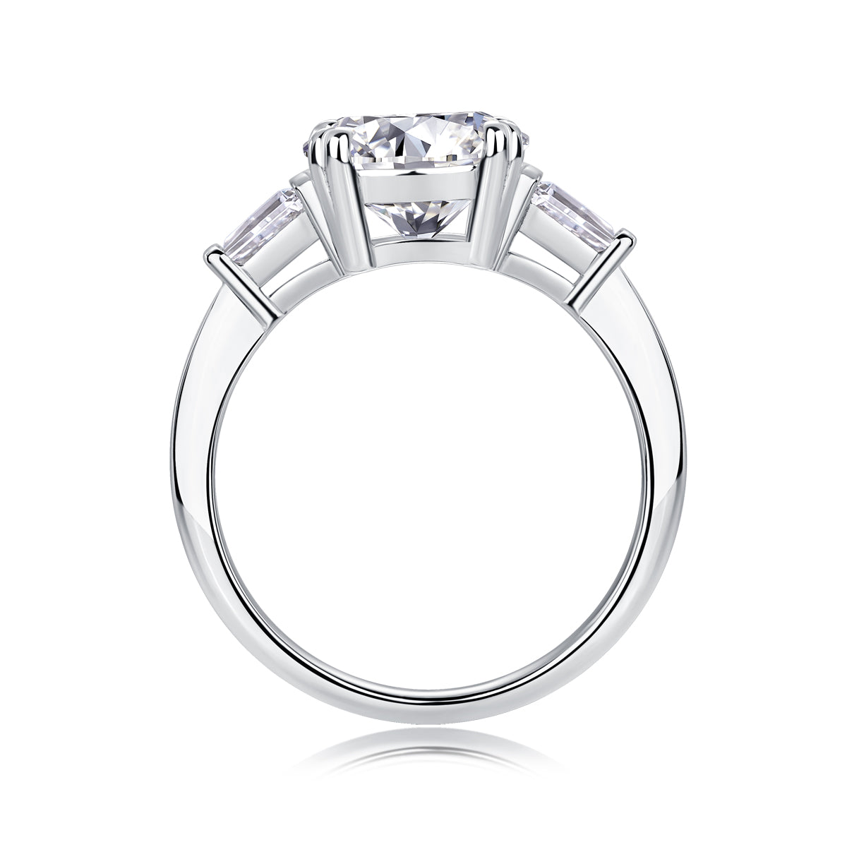 STRAZIA-The Glorious Path -Top-quality Octagonal Moissanite S925 In Silver And Platinum-plated