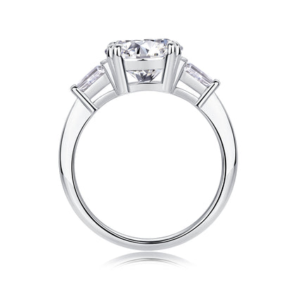 STRAZIA-The Glorious Path -Top-quality Octagonal Moissanite S925 In Silver And Platinum-plated